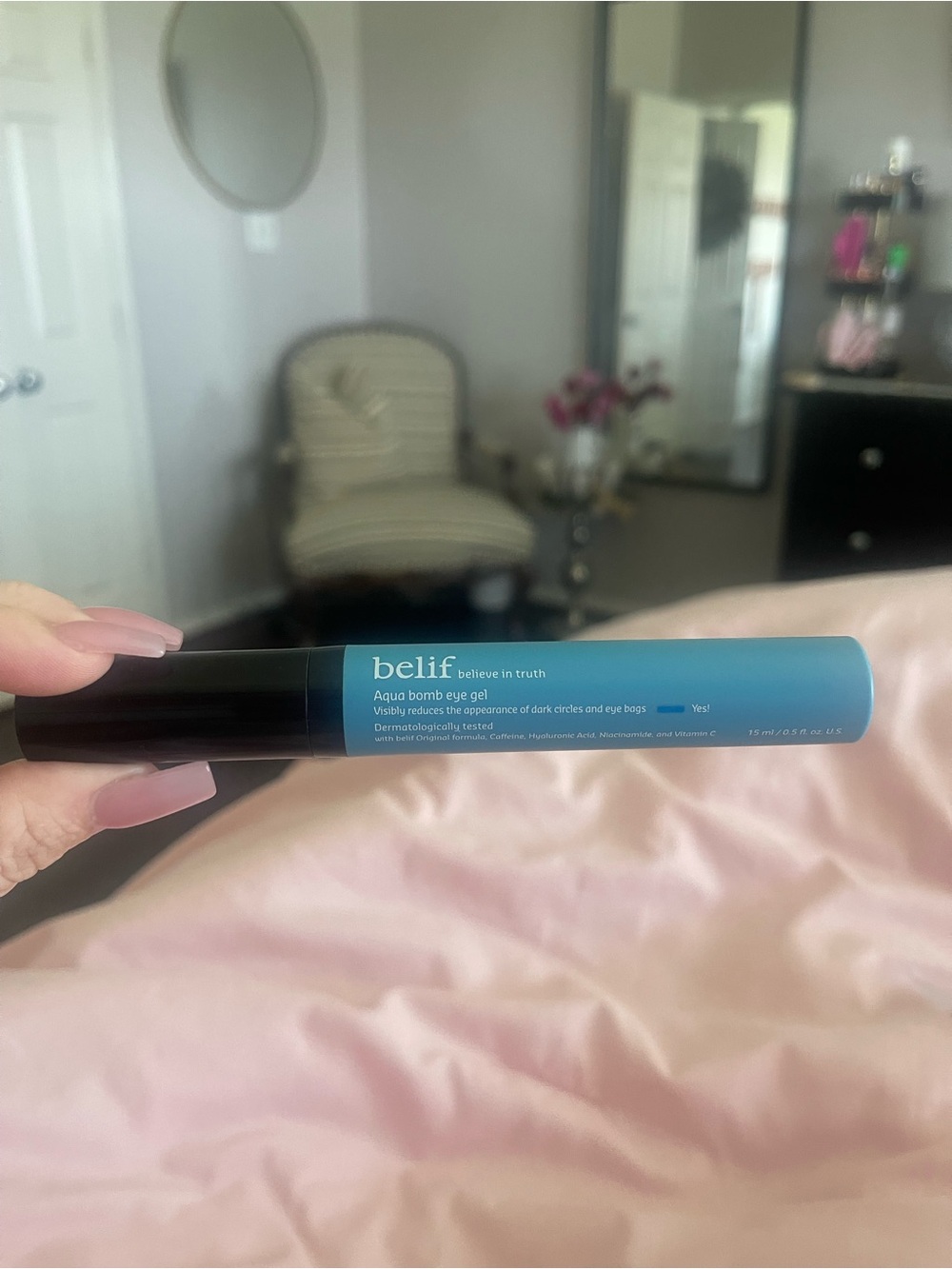 belif Aqua Bomb Eye Gel Concealer — Hydrating Blue Eye Corrector